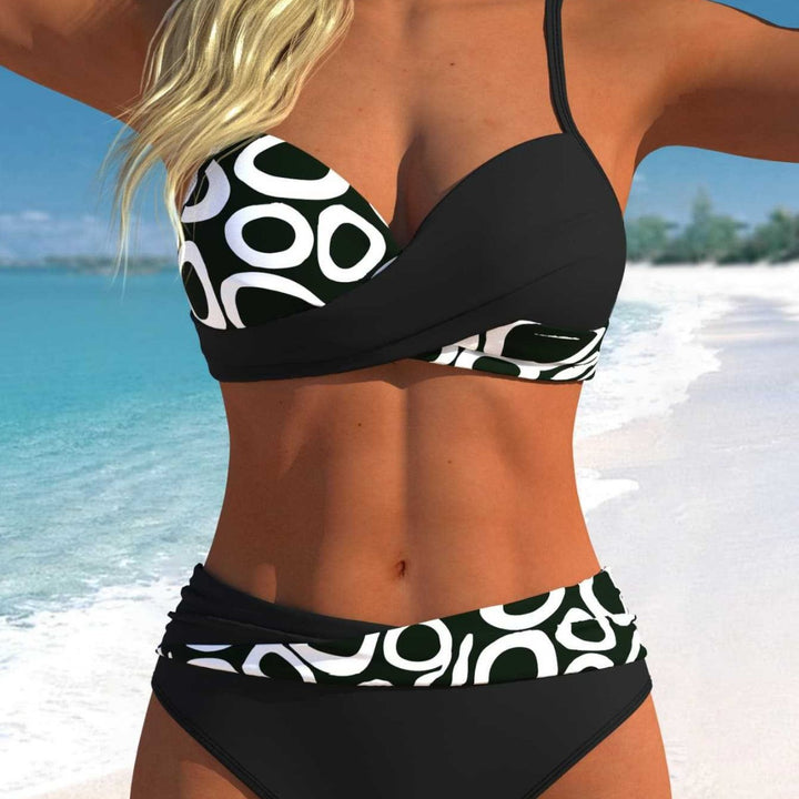 Damen Bikini-Set mit verführerischem Wickeldesign und hübschem Muster Drune