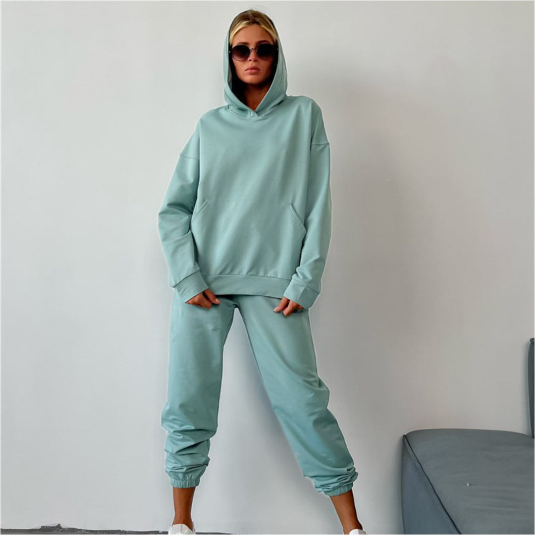 Damen Bequemes und modernes Hoodie-Set Drune