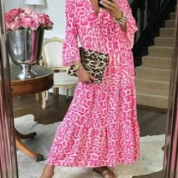 Damen Maxikleid im eleganten Leoprint Drune