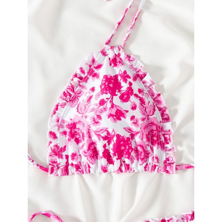 Damen Triangel-Bikini mit verspieltem Rüschen-Design Drune