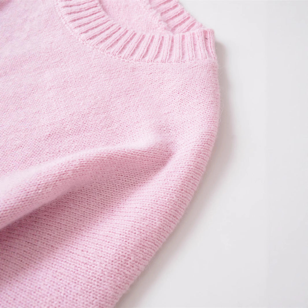 Damen Bequemer Oversize-Pullover mit Rundhalsausschnitt und breiten Bündchen Drune