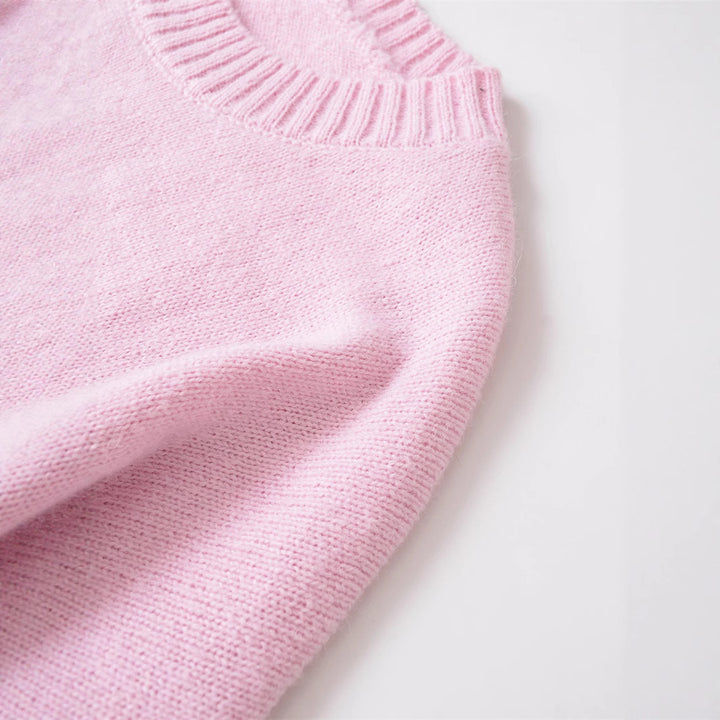 Damen Bequemer Oversize-Pullover mit Rundhalsausschnitt und breiten Bündchen Drune