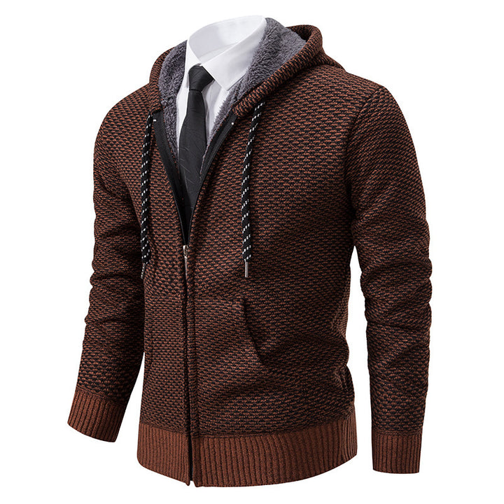 Herren stylische Kapuzenjacke mit weichem Innenfutter und eleganten Akzenten Drune