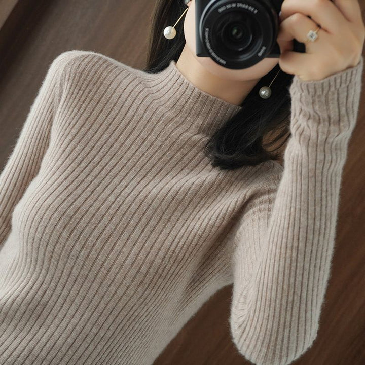 Damen Eleganter und figurschmeichelnder Rollkragenpullover Drune