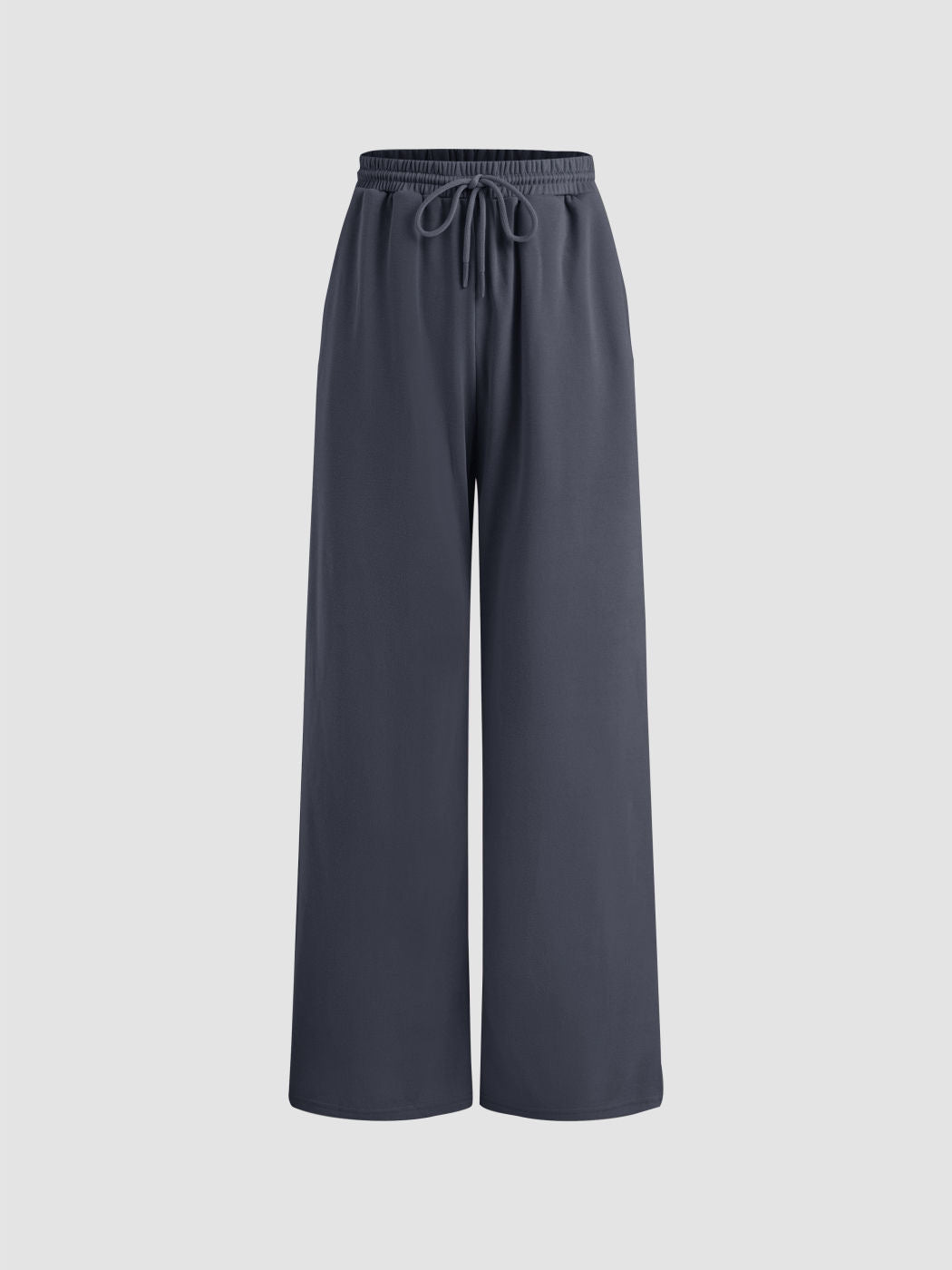 Damen weite Jersey-Hose mit elastischem Bund und Kordelzug Drune