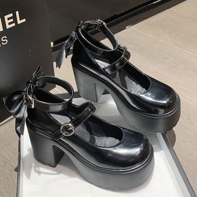 Damen Modische Plateau-Sandalen mit Schleifen-Detail Drune