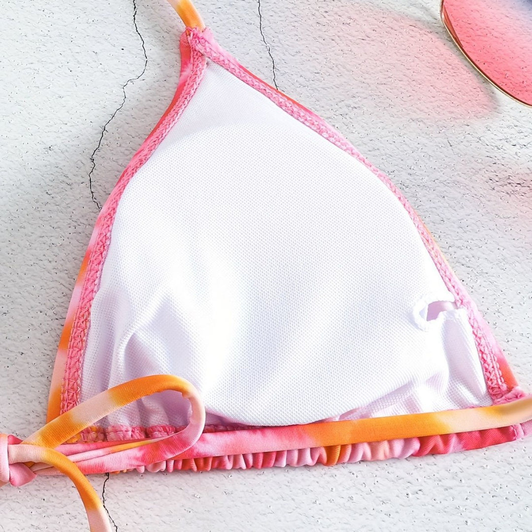 Damen Triangel-Bikini Set mit Wickelrock Drune