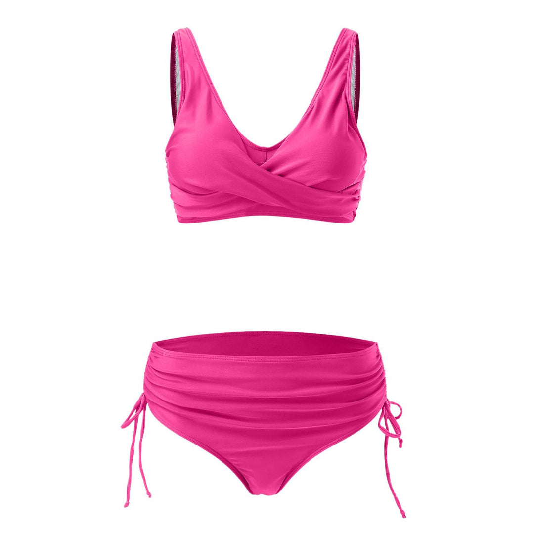 Damen Hochwertiges Wickel-Bikini-Set mit regulierbarem Höschen Drune