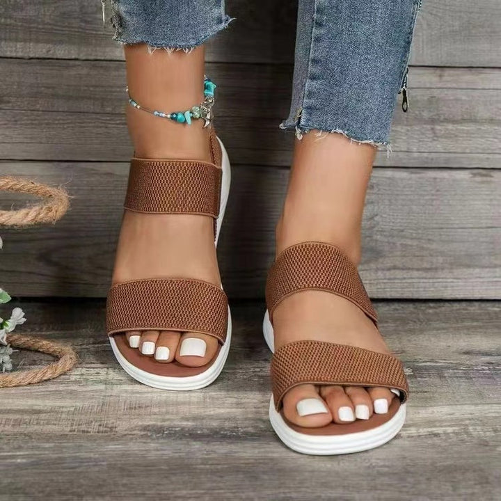 Damen Komfort-Sandalen mit verstellbaren Riemen und rutschfester Sohle Drune
