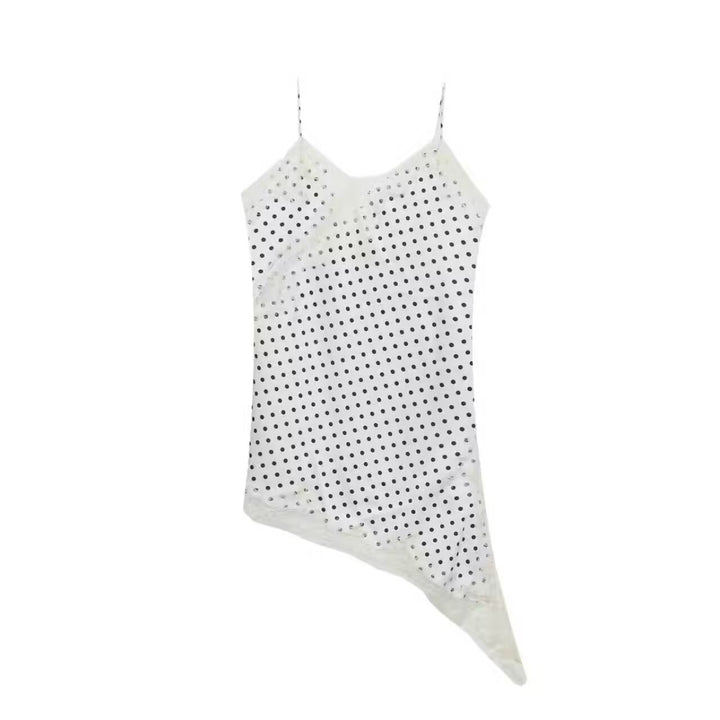 Damen asymmetrisches Spaghetti-Top Drune