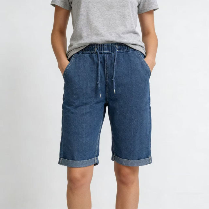 Damen Jeans-Shorts mit elastischem Bund und praktischen Taschen Drune