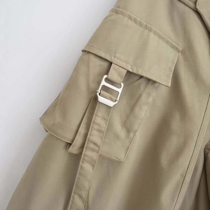 Damen Midirock mit praktischen Cargo-Taschen und elegantem Schnitt Drune