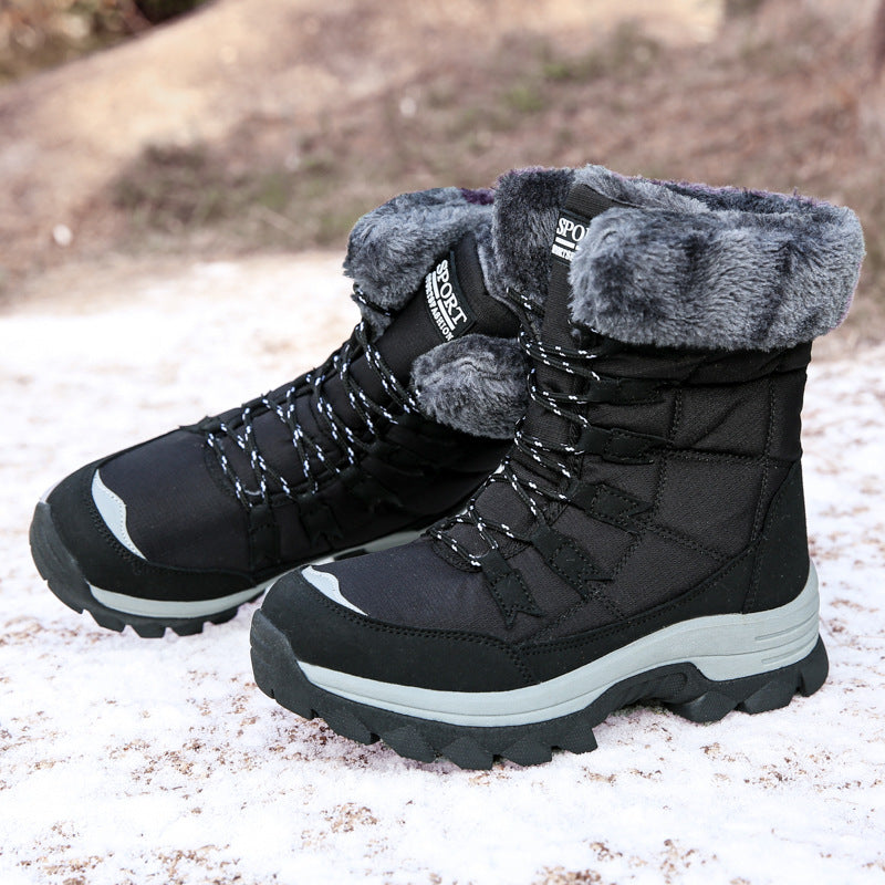 Damen Gefütterte Winterboots mit rutschfester Sohle und isolierendem Futter Drune