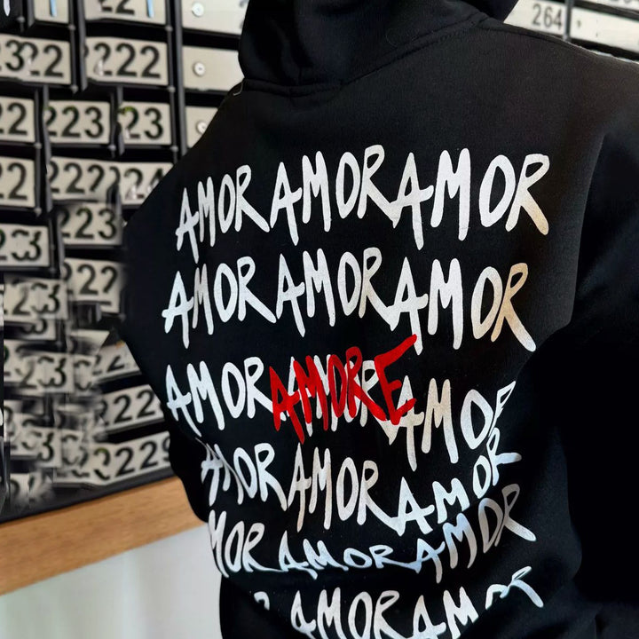 Damen Urbaner Hoodie mit auffälligem Schriftzug Drune