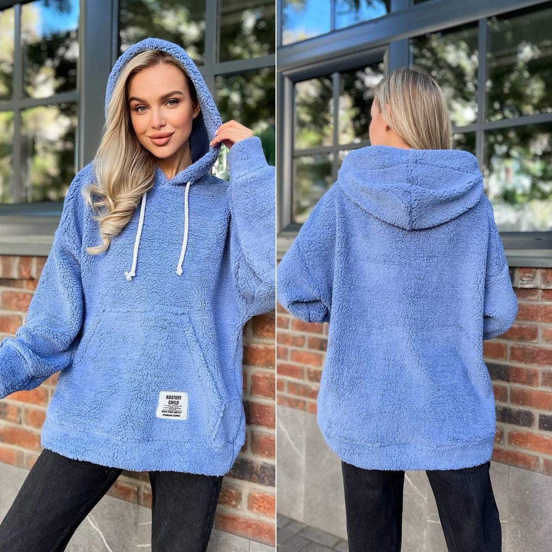 Damen Kuscheliger Kapuzenpullover aus Fleece Drune