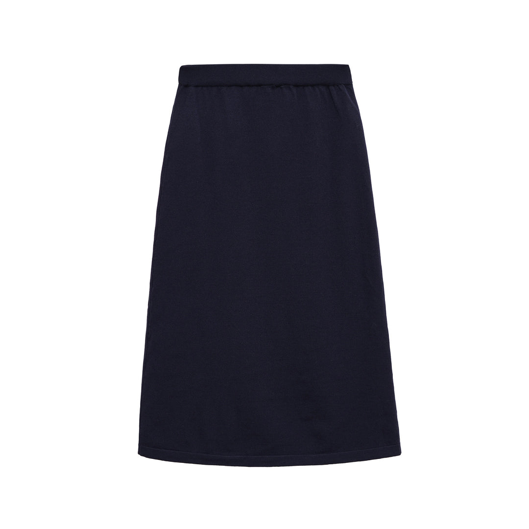 Damen Midi-Rock aus weichem Baumwollmix mit elastischem Bund Drune