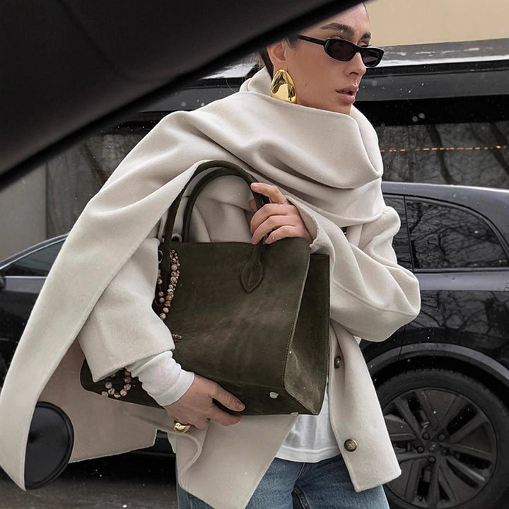 Damen Oversized Strickjacke mit elegantem Schnitt und praktischen Taschen Drune