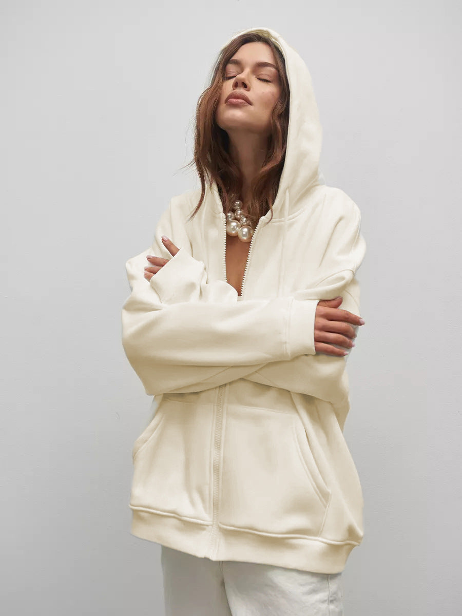 Damen kuscheliger Kapuzenpullover mit extra weitem Schnitt und optimalem Tragekomfort Drune