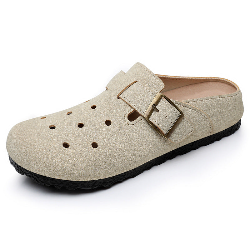 Damen nan lässiger Clog-Slipper mit verstellbarer Schnalle und ergonomischem Komfortfußbett Drune