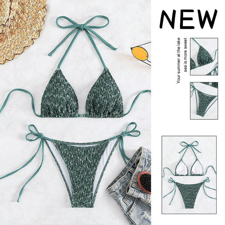 Damen Triangel-Bikini mit verspieltem Knotendesign Drune