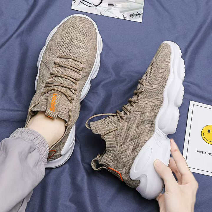 Damen Hochgeschnittene Sport Sneakers mit elastischer Strickpartie Drune