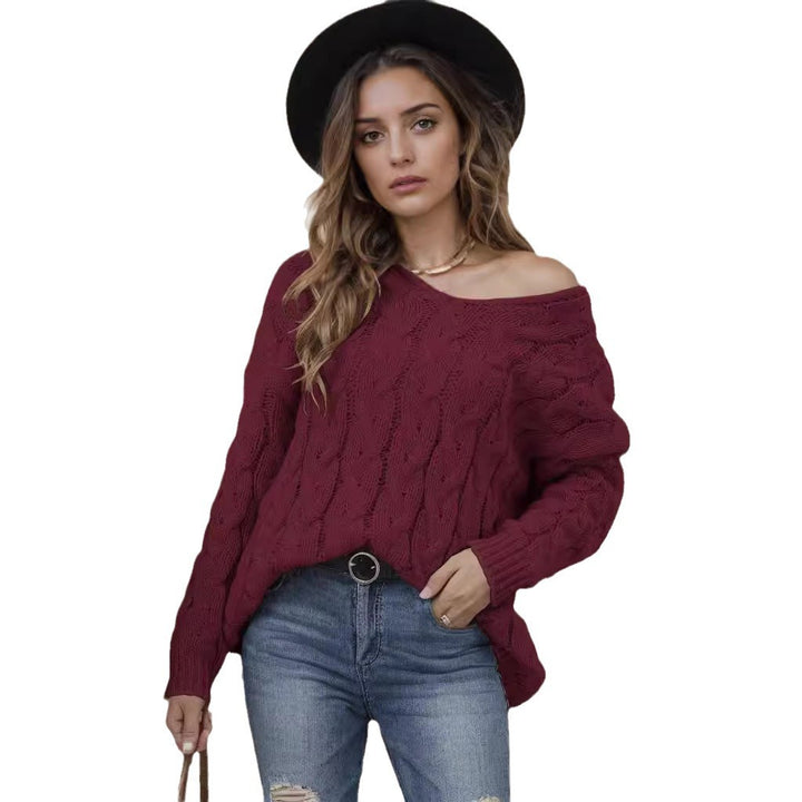 Damen Grobstrickpullover mit romantischem Zopfmuster und weitem Schnitt Drune