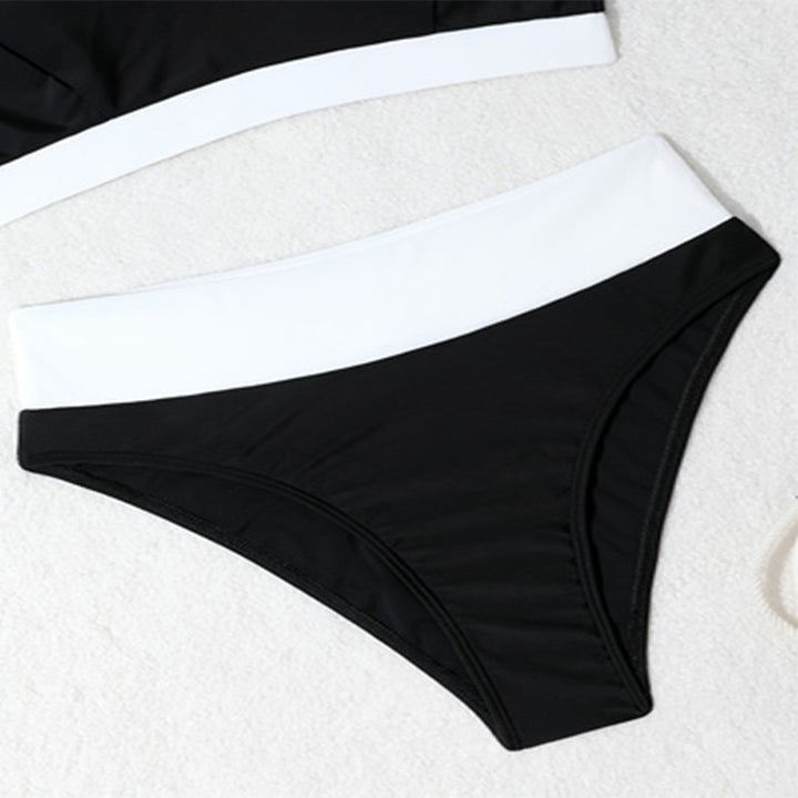 Damen Sportlicher Bikini mit hohem Taillenbund Drune