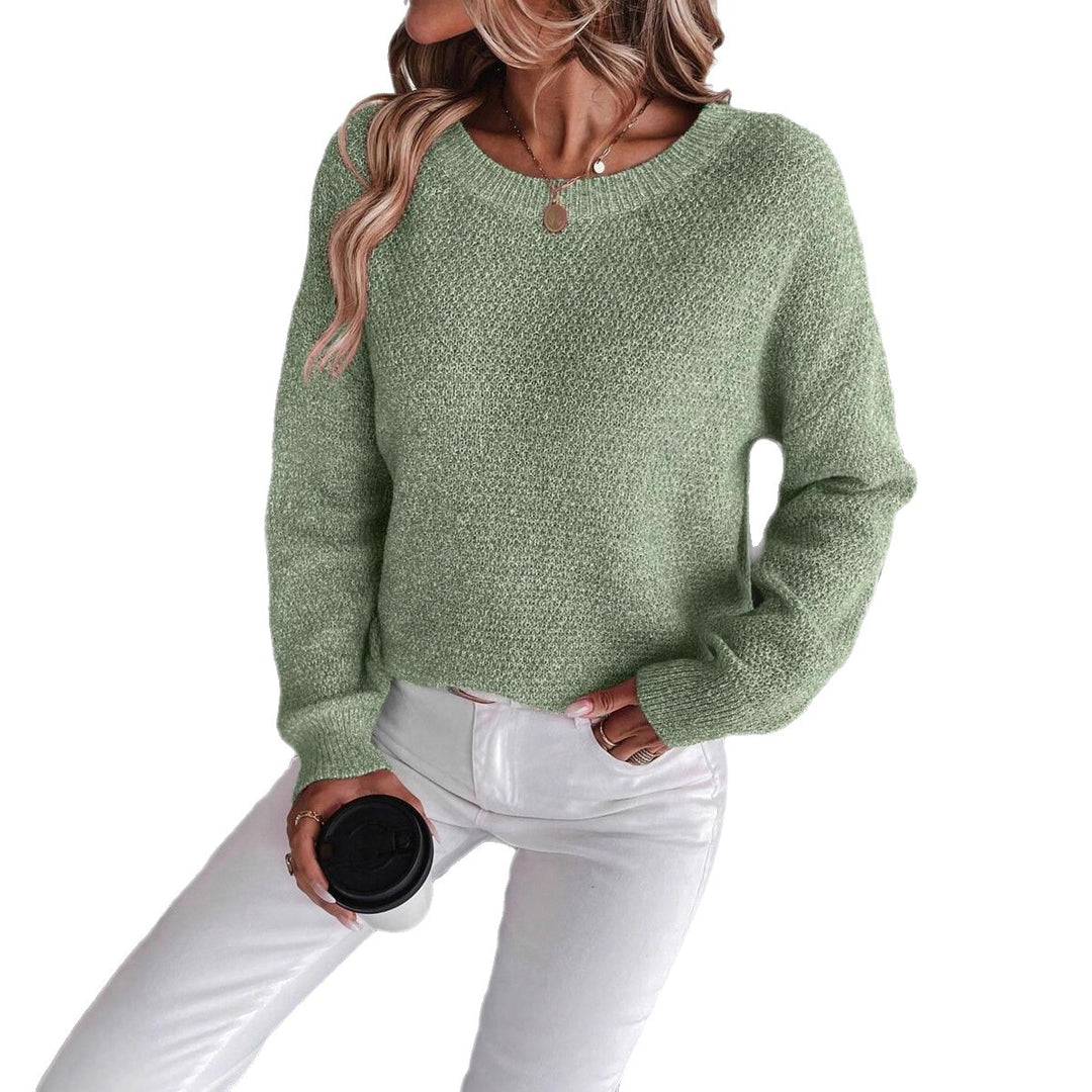 Damen Weicher Feinstrickpullover mit lässigem Rundhalsausschnitt Drune