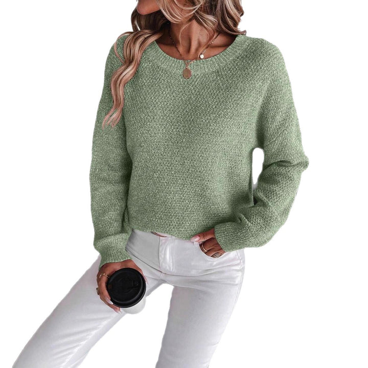 Damen Weicher Feinstrickpullover mit lässigem Rundhalsausschnitt Drune