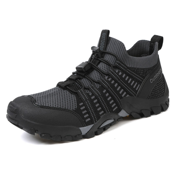 Unisex nan knöchelhoher Funktions-Sneaker mit Schutzkappe, Schnellzugverschluss und profilierter Gummisohle Drune