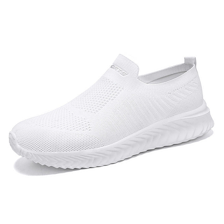 Damen Leichte Slip-On Freizeitschuhe mit atmungsaktivem Strickdesign Drune