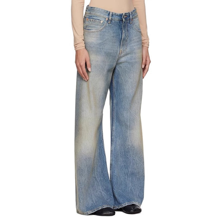 Damen Weite Jeans mit hoher Taille Drune