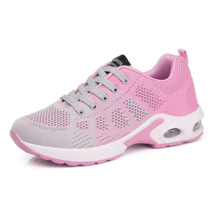 Damen atmungsaktive Strick-Sneaker mit Luftkammer-Zwischensohle und gepolstertem Einstieg Drune