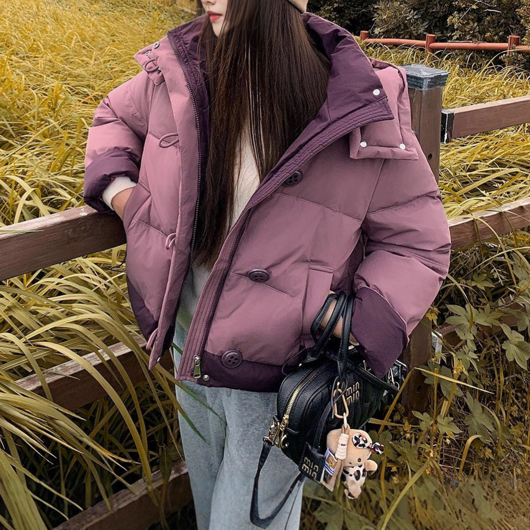 Damen modische Übergangsjacke mit modernem Stehkragen und praktischen Taschen Drune
