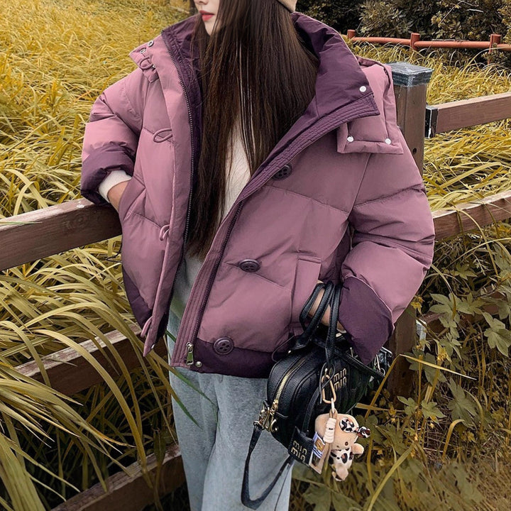 Damen modische Übergangsjacke mit modernem Stehkragen und praktischen Taschen Drune