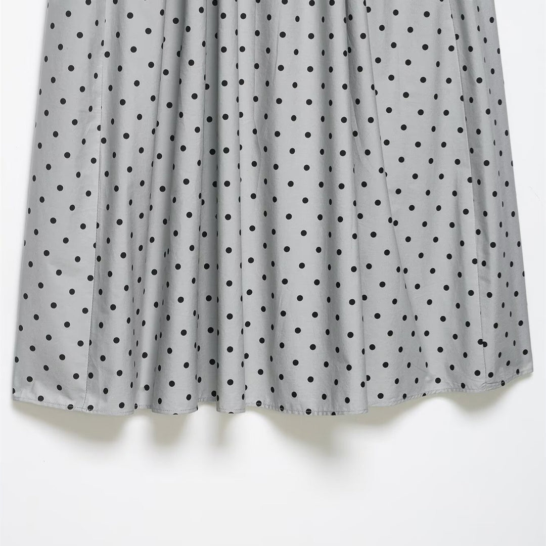 Damen Midi-Rock mit verspieltem Punkte-Design und elastischem Taillenzug Drune
