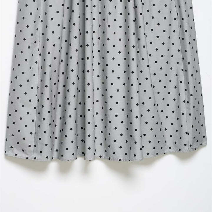 Damen Midi-Rock mit verspieltem Punkte-Design und elastischem Taillenzug Drune