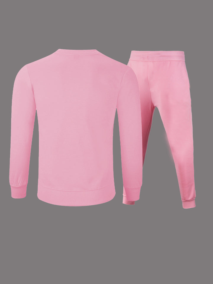 Damen Sportliches Sweatshirt- und Jogginghose-Set mit urbanem Grafikdruck Drune
