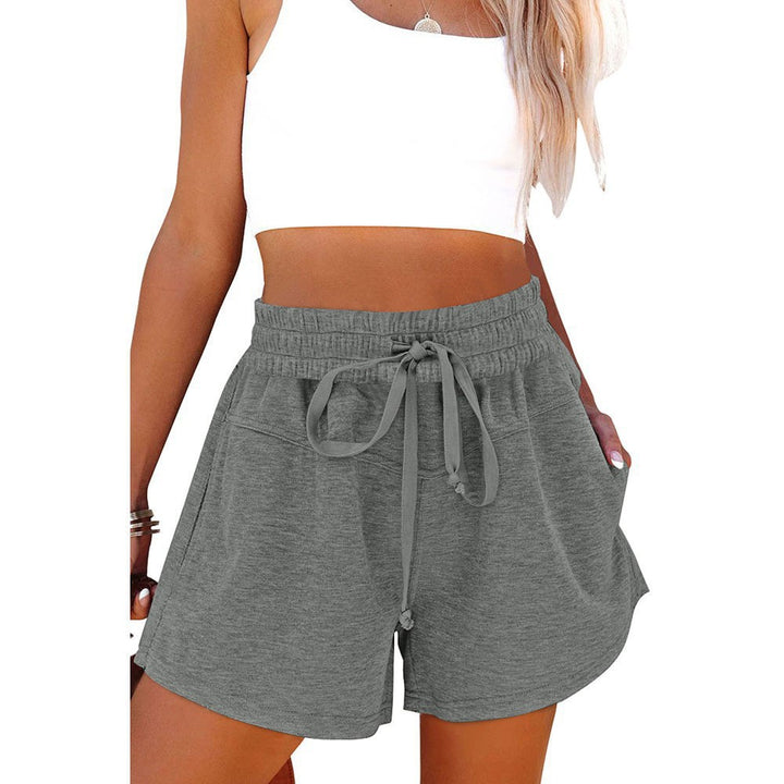 Damen lässige Sportshorts mit elastischem Bund und praktischen Seitentaschen Drune