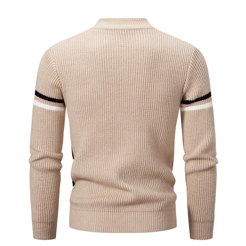 Herren modischer Rollkragenpullover mit grafischem Zopfmuster Drune 1758205596