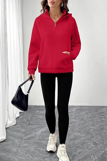 Damen Sportlicher Kordelzug-Hoodie Drune