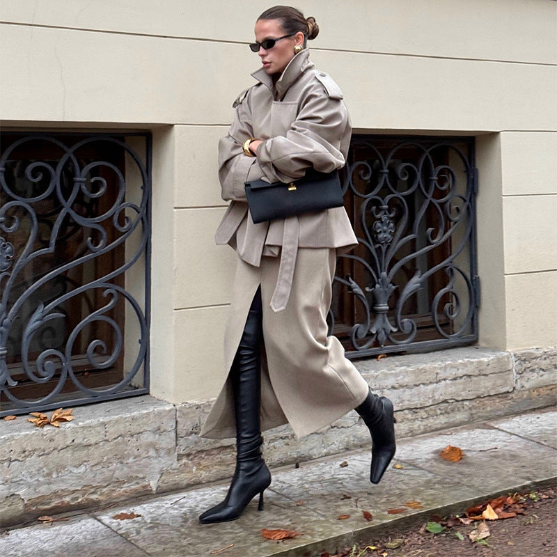 Damen modische Trenchcoat Drune