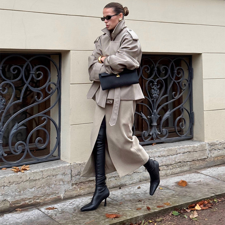Damen modische Trenchcoat Drune