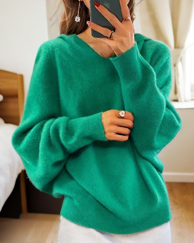 Damen gemütlicher Cashmere Pullover Drune
