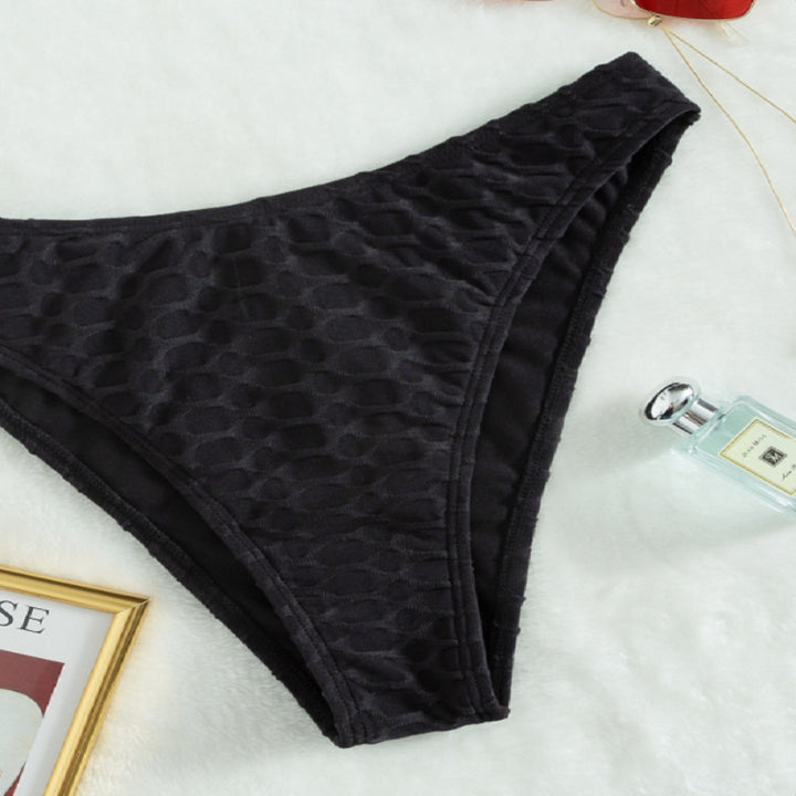 Damen Hochgeschnittener Bikinislip mit Rüschendetail Drune