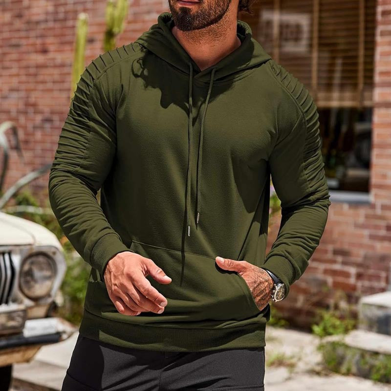 Herren Sport-Hoodie mit innovativer Textur und funktionalem Schnitt Drune