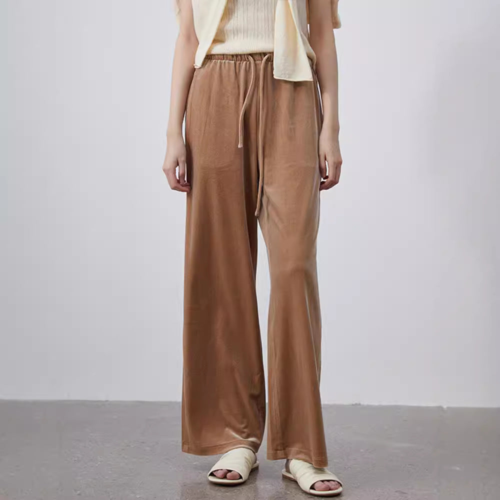 Damen Bequeme Samt-Hose Drune