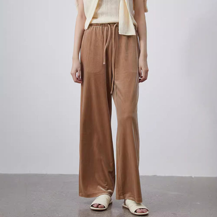 Damen Bequeme Samt-Hose Drune