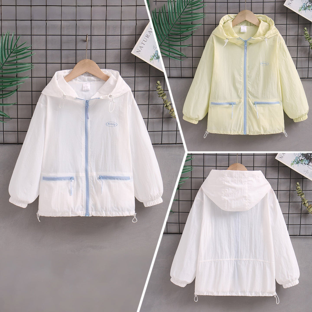 Damen nan ultraleichte Kapuzen-Windjacke mit Reißverschlusstaschen Drune