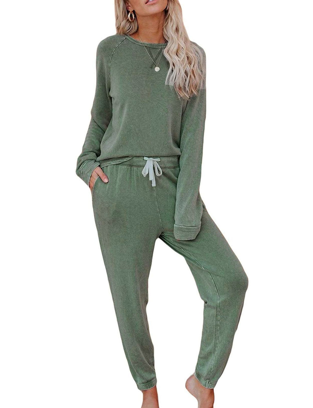 Damen Bequemes Lounge-Set mit schickem Oversized-Pullover und entspannender Hose Drune
